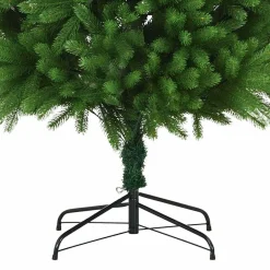 Árbol de Navidad realista + base cruzada verde 240 cm