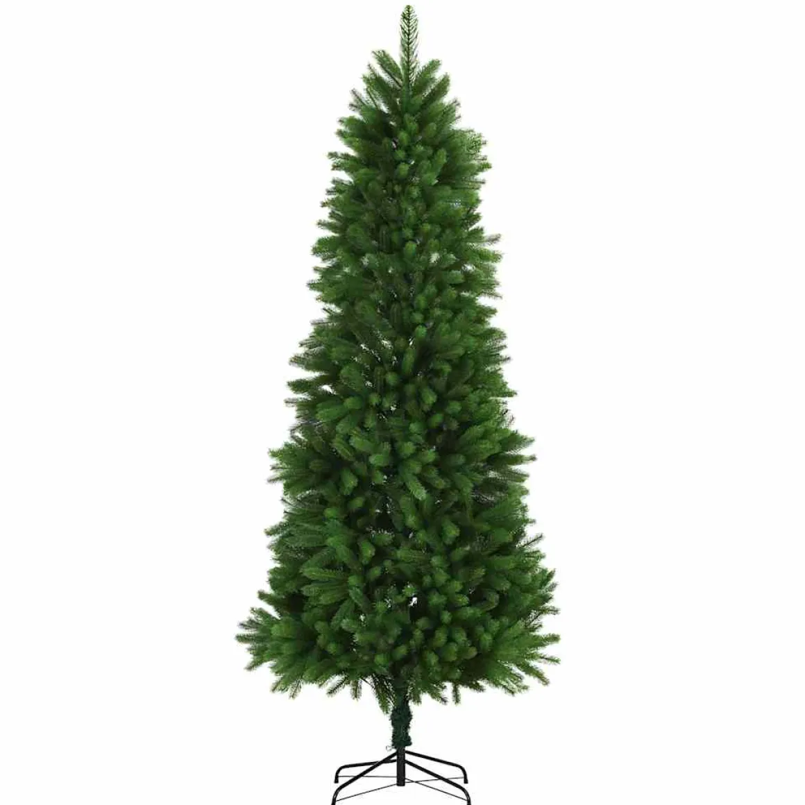 Árbol de Navidad realista + base cruzada verde 240 cm