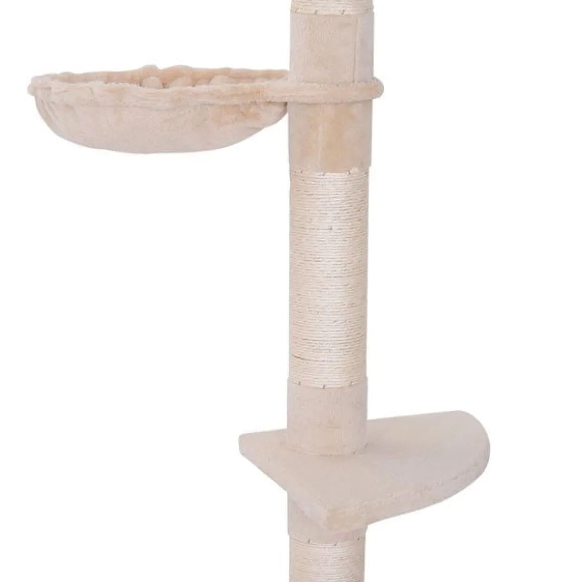 Árbol para gatos maxi PawHut 5 niveles beige 230-260x40x34 cm