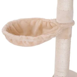 Árbol para gatos maxi PawHut 5 niveles beige 230-260x40x34 cm