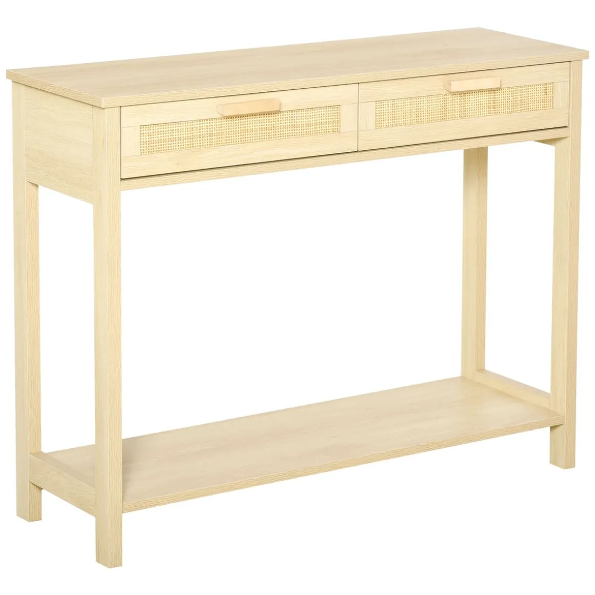 Recibidor Ervie Homcom 2 cajones natural 76x100x30 cm