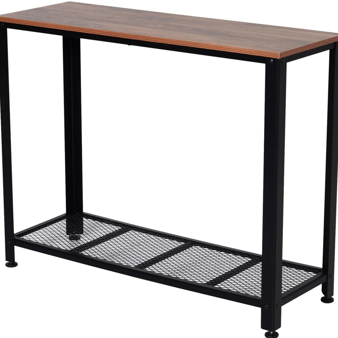 Recibidor Koy Homcom con estante inferior marrón/negro 80x101x35 cm