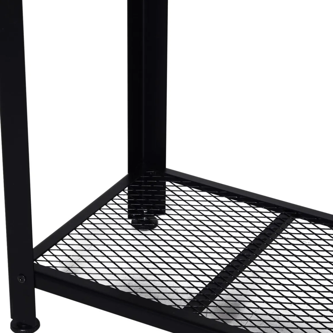 Recibidor Koy Homcom con estante inferior marrón/negro 80x101x35 cm