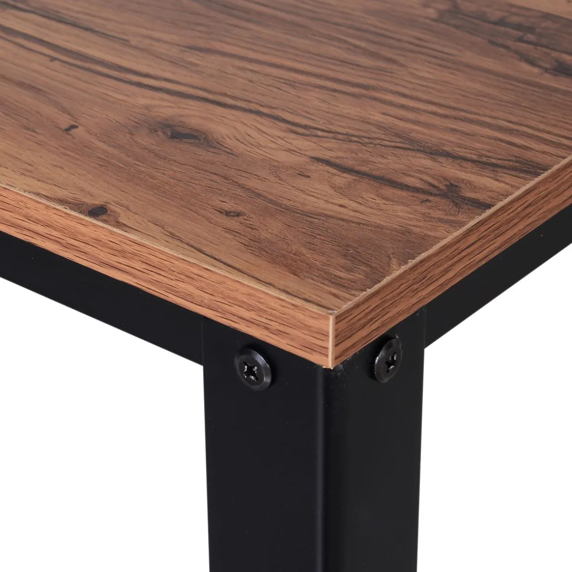Recibidor Koy Homcom con estante inferior marrón/negro 80x101x35 cm