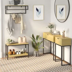 Recibidor November Homcom con cajón natural 76x80x30 cm
