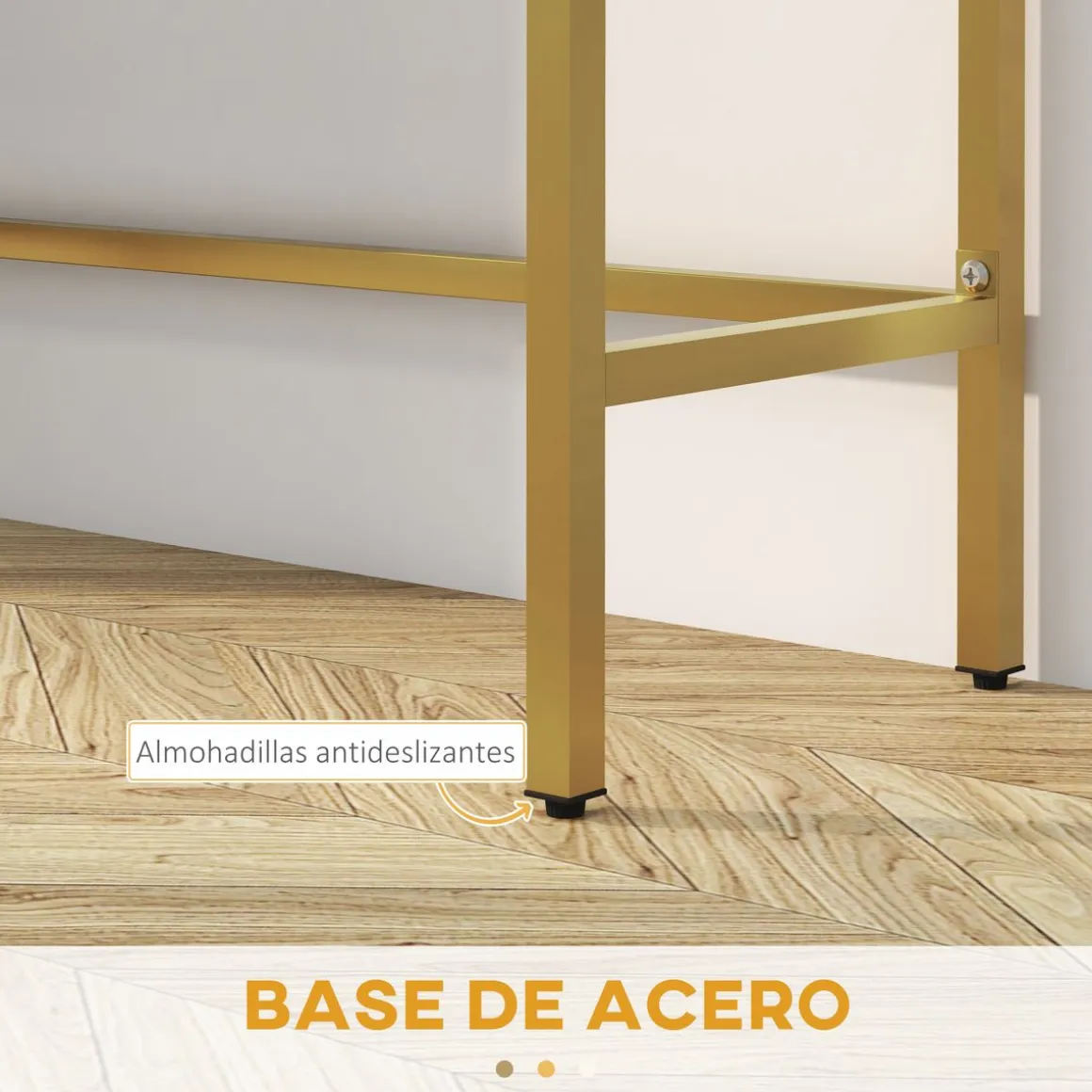 Recibidor Zider Homcom 2 cajones blanco 75x80x31,5 cm