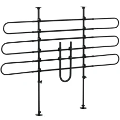 Reja de protección PawHut para coche universal ajustable negro 85/120x87/135 cm