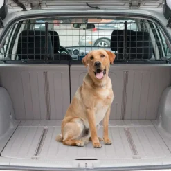 Rejilla de seguridad de coche PawHut para mascotas extensible negro 91/152x30 cm