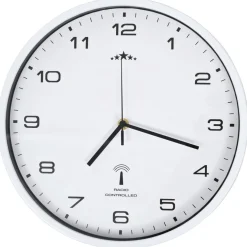 Reloj de pared Cloc radiocontrol blanco/negro Ø31 cm