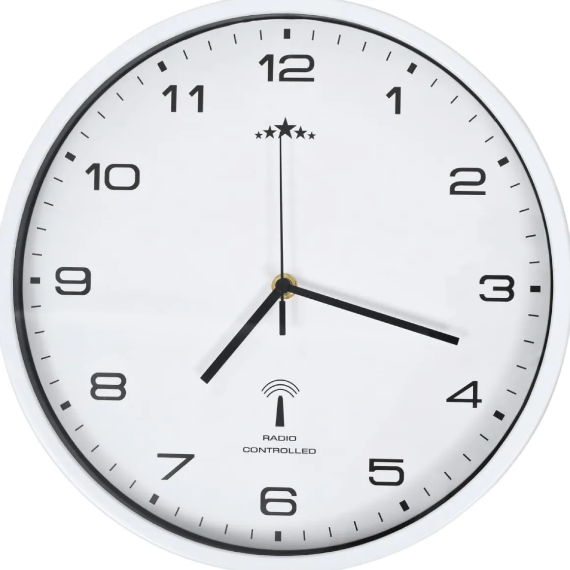 Reloj de pared Cloc radiocontrol blanco/negro Ø31 cm