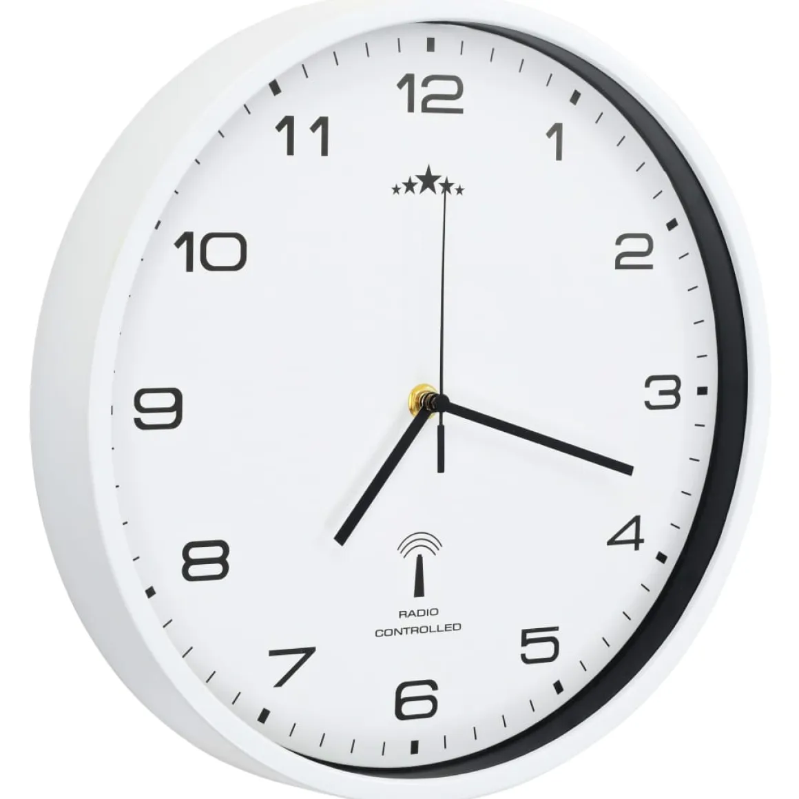 Reloj de pared Cloc radiocontrol blanco/negro Ø31 cm