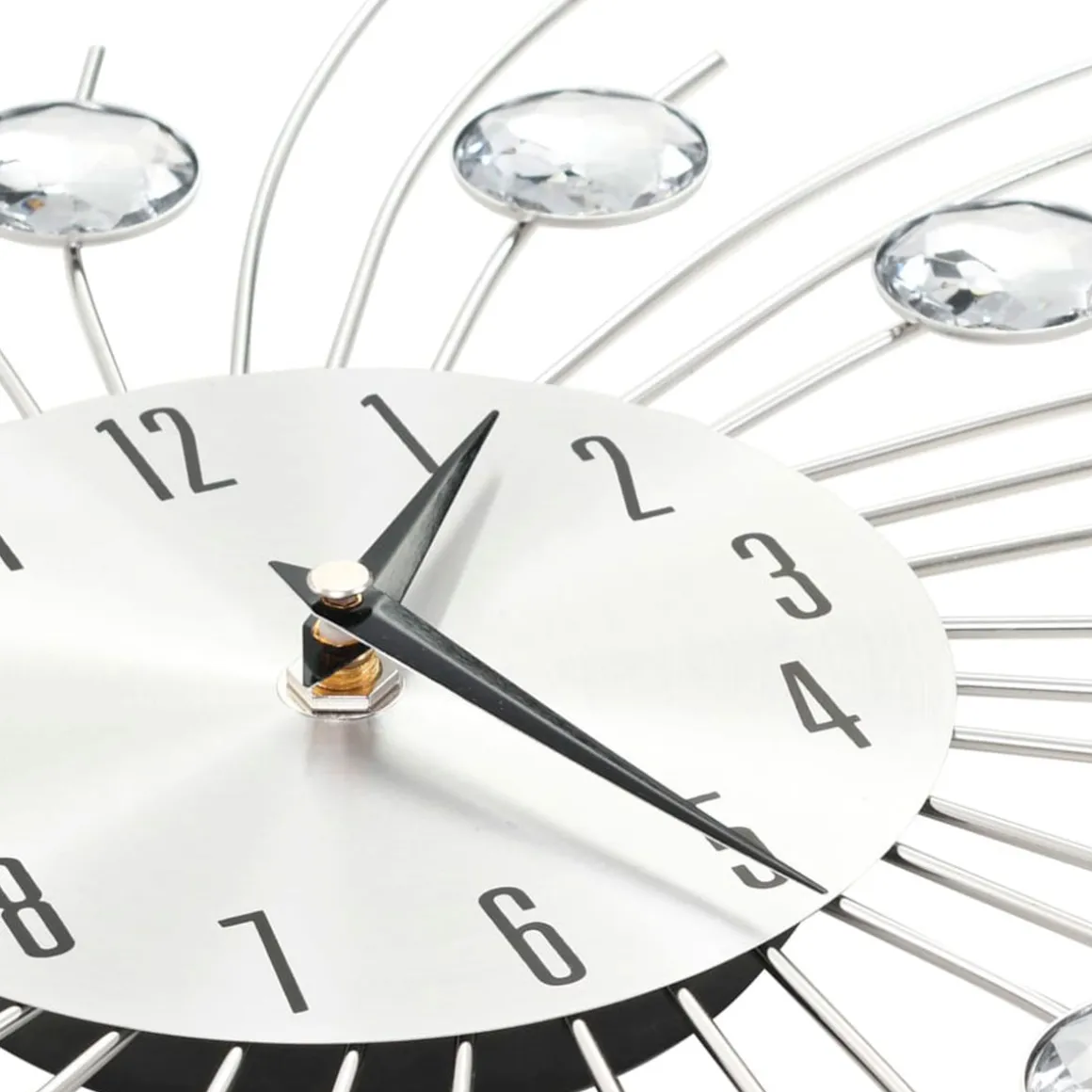 Reloj de pared con movimiento de cuarzo plata Ø50 cm