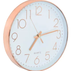 Reloj de pared redondo rosa/dorado Ø30 cm