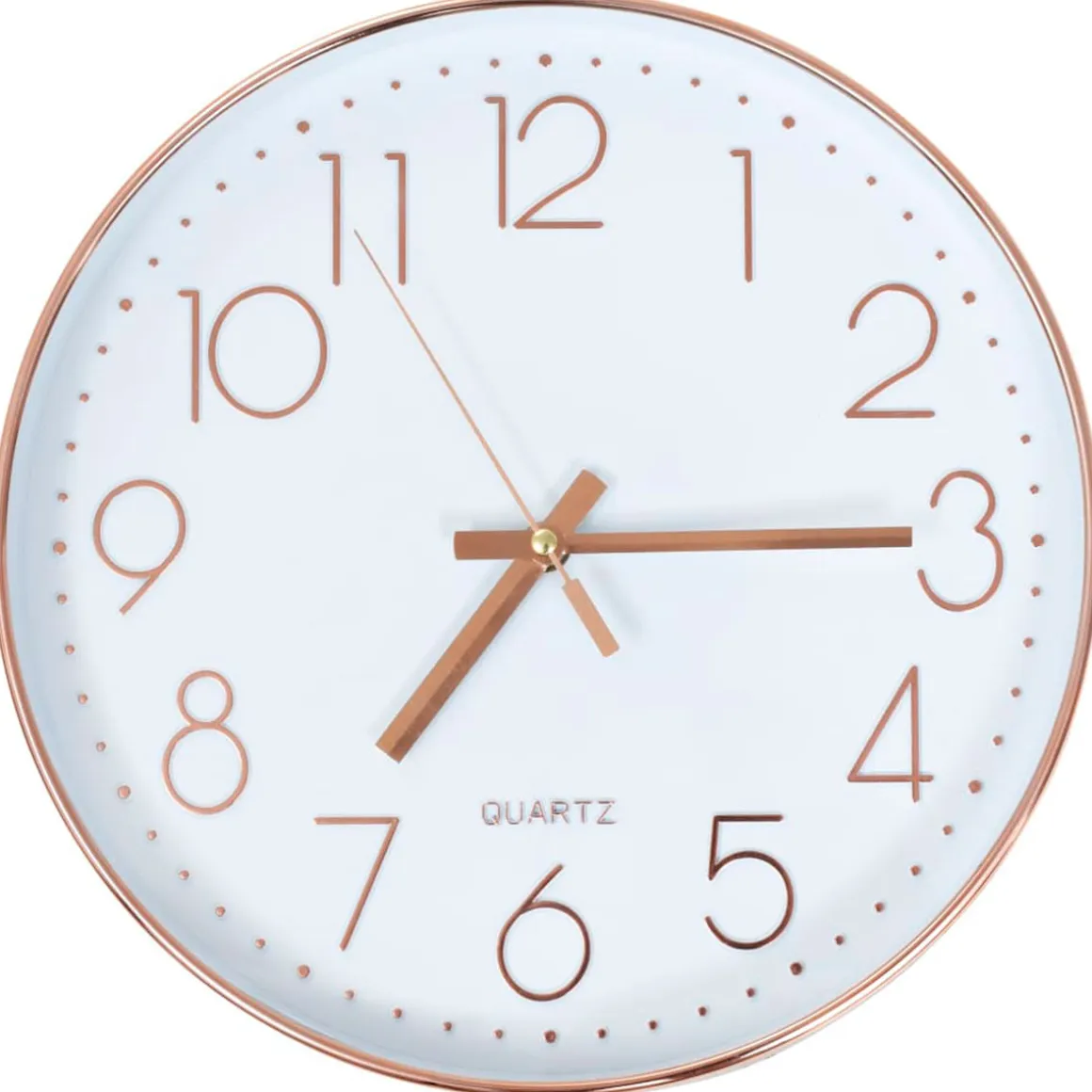 Reloj de pared redondo rosa/dorado Ø30 cm