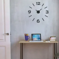 Reloj de pared Óscar números adhesivos negro Ø50 cm