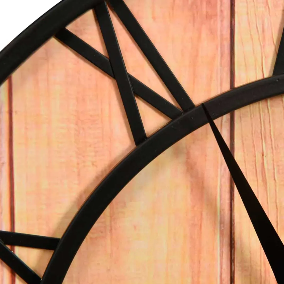 Reloj de pared tipo industrial negro/natural Ø39 cm