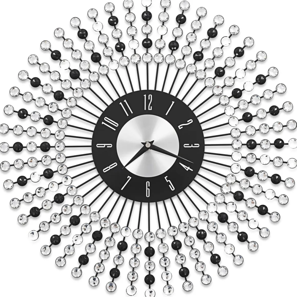 Reloj decorativo de pared metal negro Ø43cm
