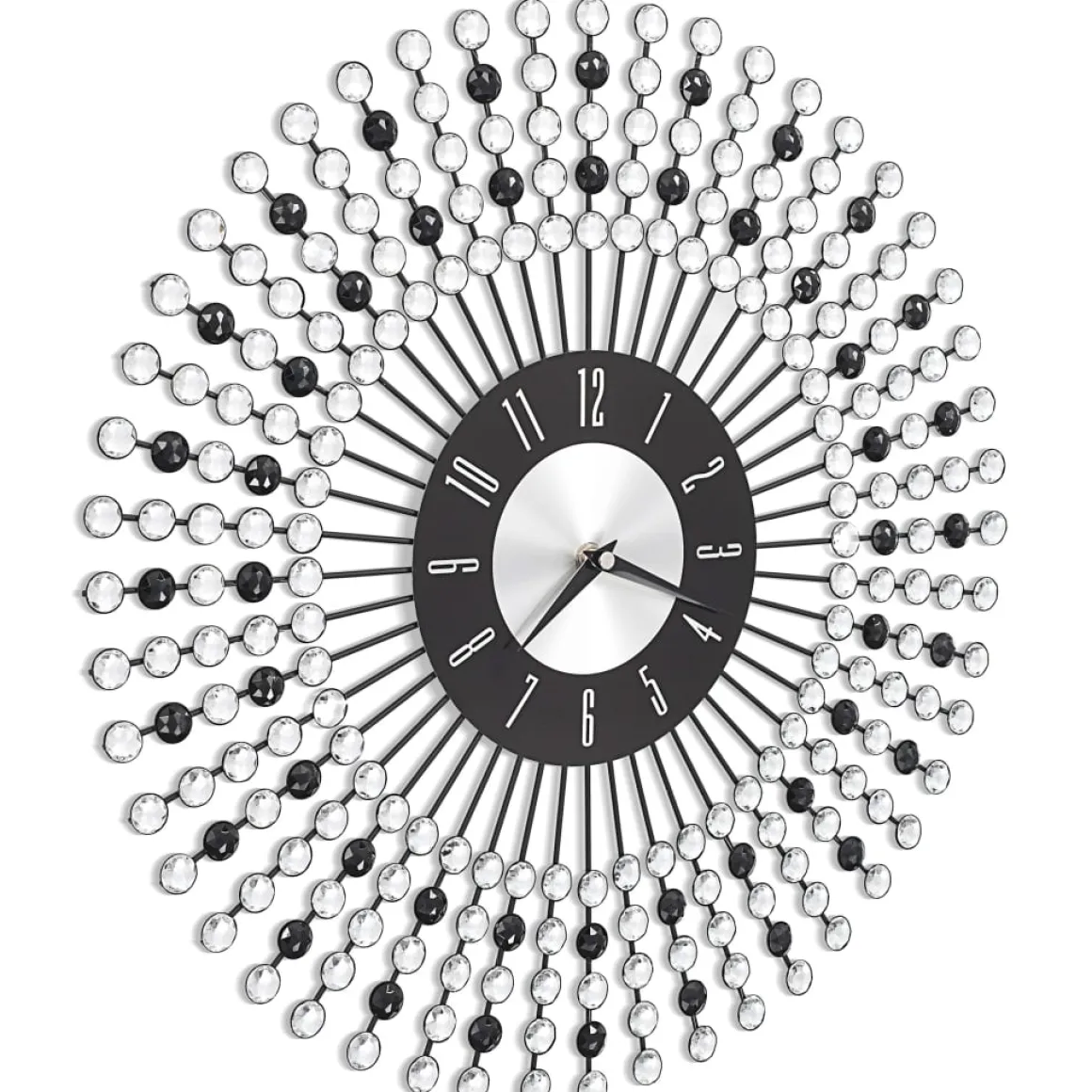 Reloj decorativo de pared metal negro Ø43cm