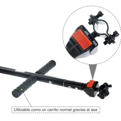Remolque de bicicleta Homcom con reflectantes+asa negro