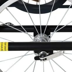 Remolque de bicicleta PawHut carga máx. 50kg con reflectores acero negro 49x139x71,5 cm
