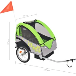 Remolque para bicicletas Renty con arnés de seguridad +1A