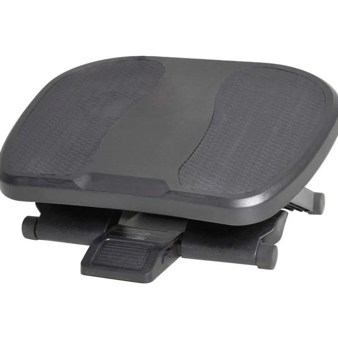 Reposapiés Homcom 0-30º 3 niveles de altura ajustable negro 10-16,5x45x34 cm