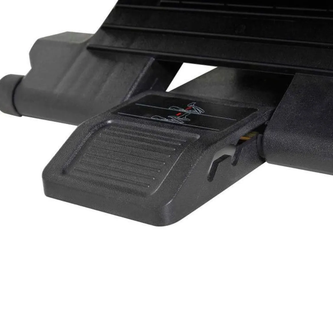 Reposapiés Homcom 0-30º 3 niveles de altura ajustable negro 10-16,5x45x34 cm
