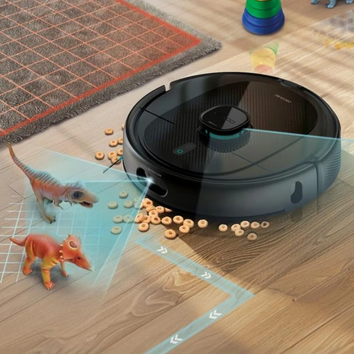 Robot aspirador Cecotec Conga 9990 AI Spin Revolution Ultra Power Home 4 en 1 con base de autovaciado