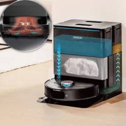 Robot aspirador Cecotec Conga X70 15000Pa 4 en 1 base autovaciado WiFi negro