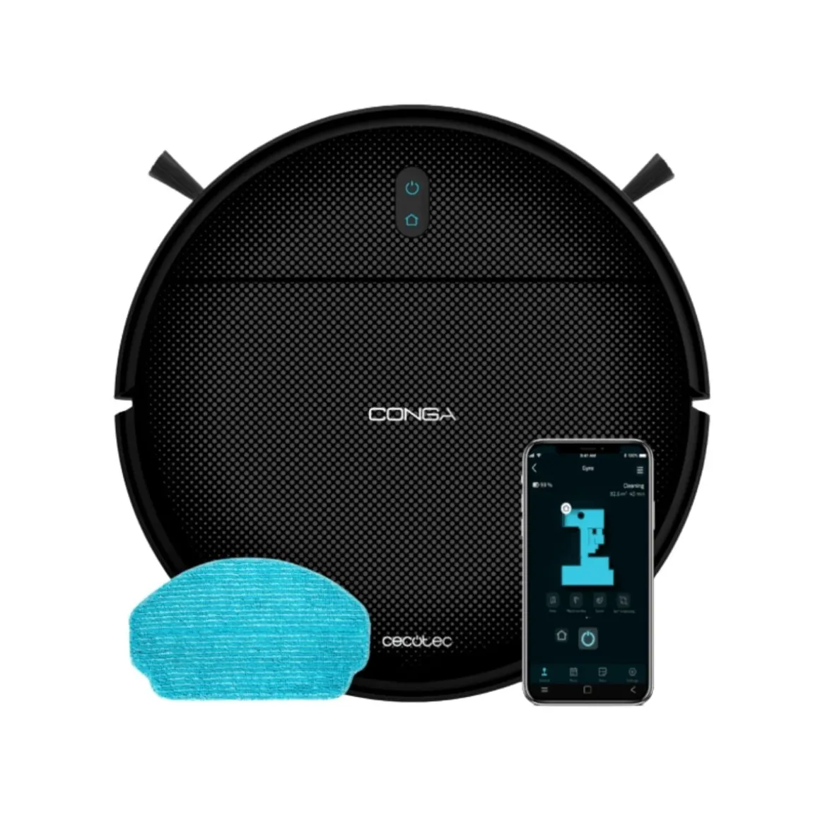 Robot aspirador Cecotec Conga M10 2000Pa base de carga 120 m² negro