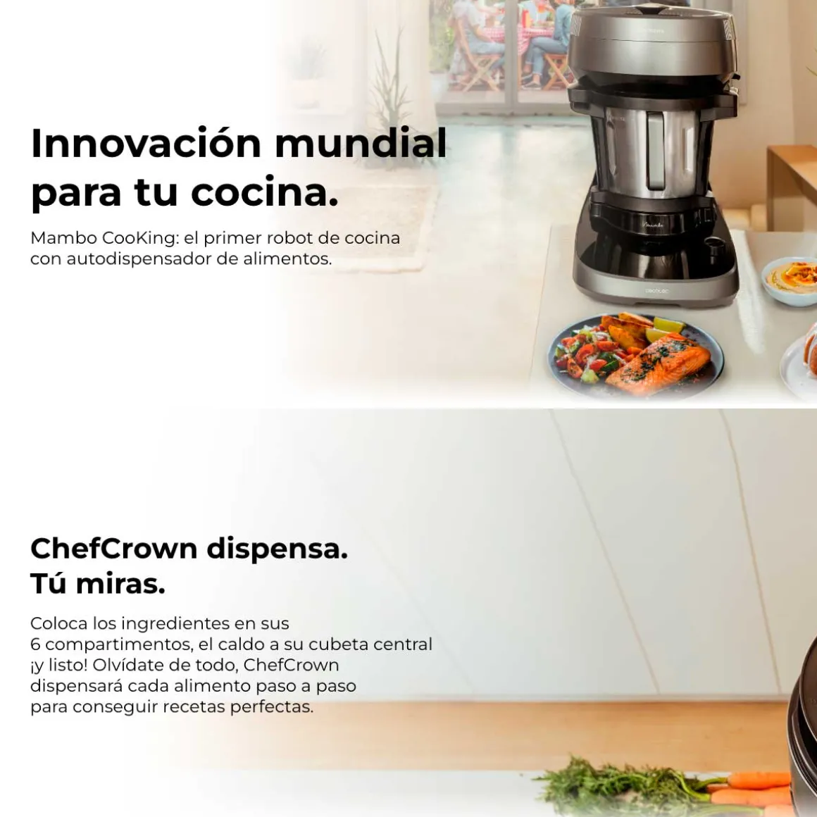 Robot de cocina Cecotec Mambo CooKing Victory 1700W ChefCrown WiFi inox