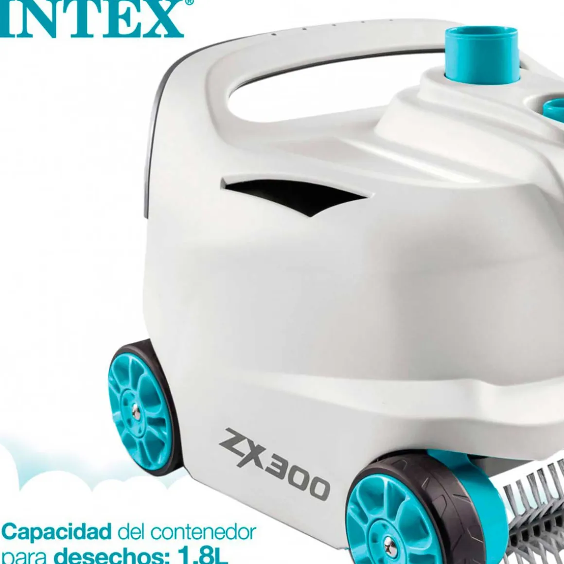 Robot limpiafondos Intex ZX300 para piscinas desmontables blanco