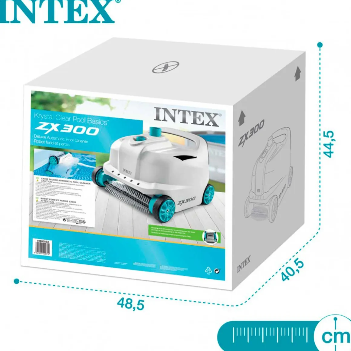 Robot limpiafondos Intex ZX300 para piscinas desmontables blanco