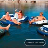 Rueda doble hinchable Intex con nevera incorporada blanco/azul 213x157 cm