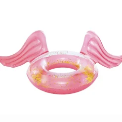 Rueda hinchable alas rosa