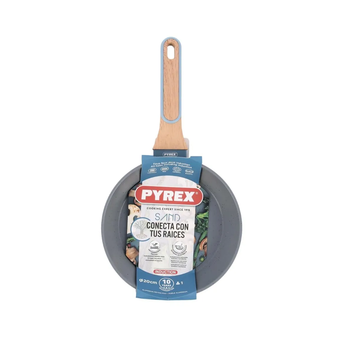 Sartén Sand Pyrex aluminio forjado azul/gris