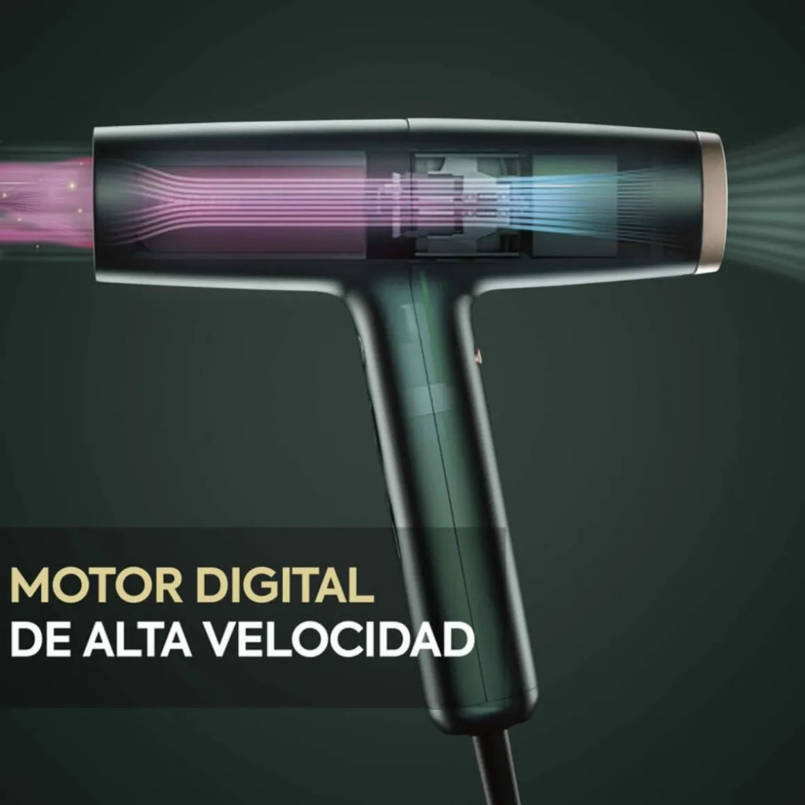 Secador de pelo Babyliss Air Power Pro 1700W 200 km/h 3 velocidades verde