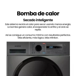 Secadora bomba de calor Infiniton SD-BC8EDX 8kg 16 programas E inox 85 cm