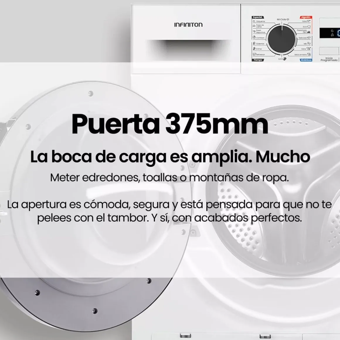 Secadora bomba de calor Infiniton SD-BC8EDX 8kg 16 programas E inox 85 cm