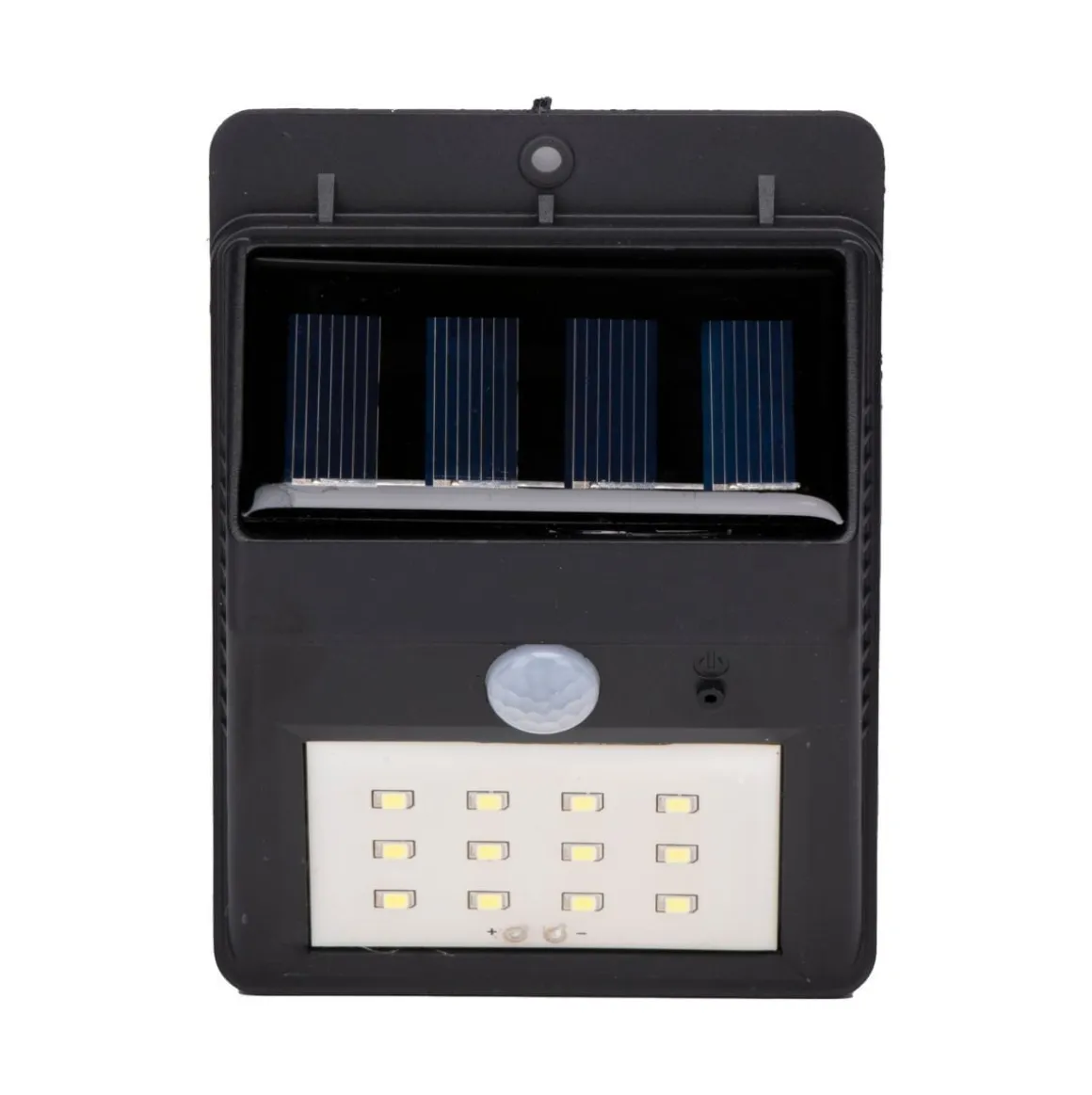 Sensor de pared panel solar LED negro