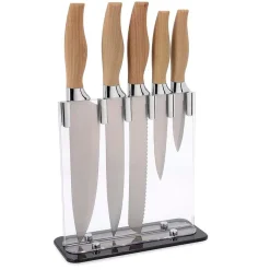 Set 5 cuchillos Baobab 5 piezas con expositor acero inoxidable