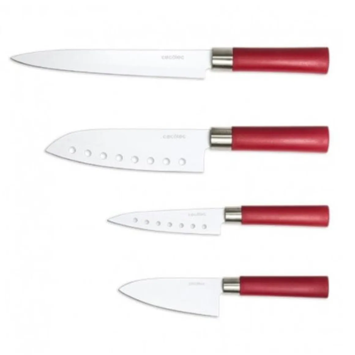 Set 4 cuchillos Cecotec Santoku con recubrimiento cerámico