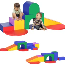 Set de 7 bloques de construcción Homcom espuma perlada 1-3 años multicolor