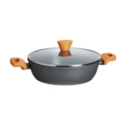 Set de 2 cacerolas Wind antiadherente aluminio naranja Ø26/Ø28 cm