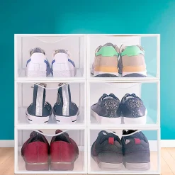 Set de 6 cajas de almacenaje con apertura frontal 18,5x25x35 cm