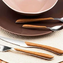 Set de 24 cubiertos Eclat Amefa acero inoxidable efecto madera