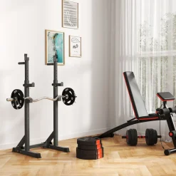 Set de 4 discos de pesas SportNow 5-10kg con orificio central negro
