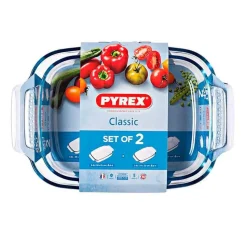 Set de 2 fuentes para horno Classic Pyrex rectangular 2,9L/3,8L
