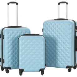 Set de 3 maletas Caribe rígidas ruedas + cerraduras