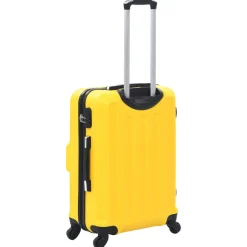 Set de 3 maletas Orlando rígidas ruedas + cerraduras amarillo